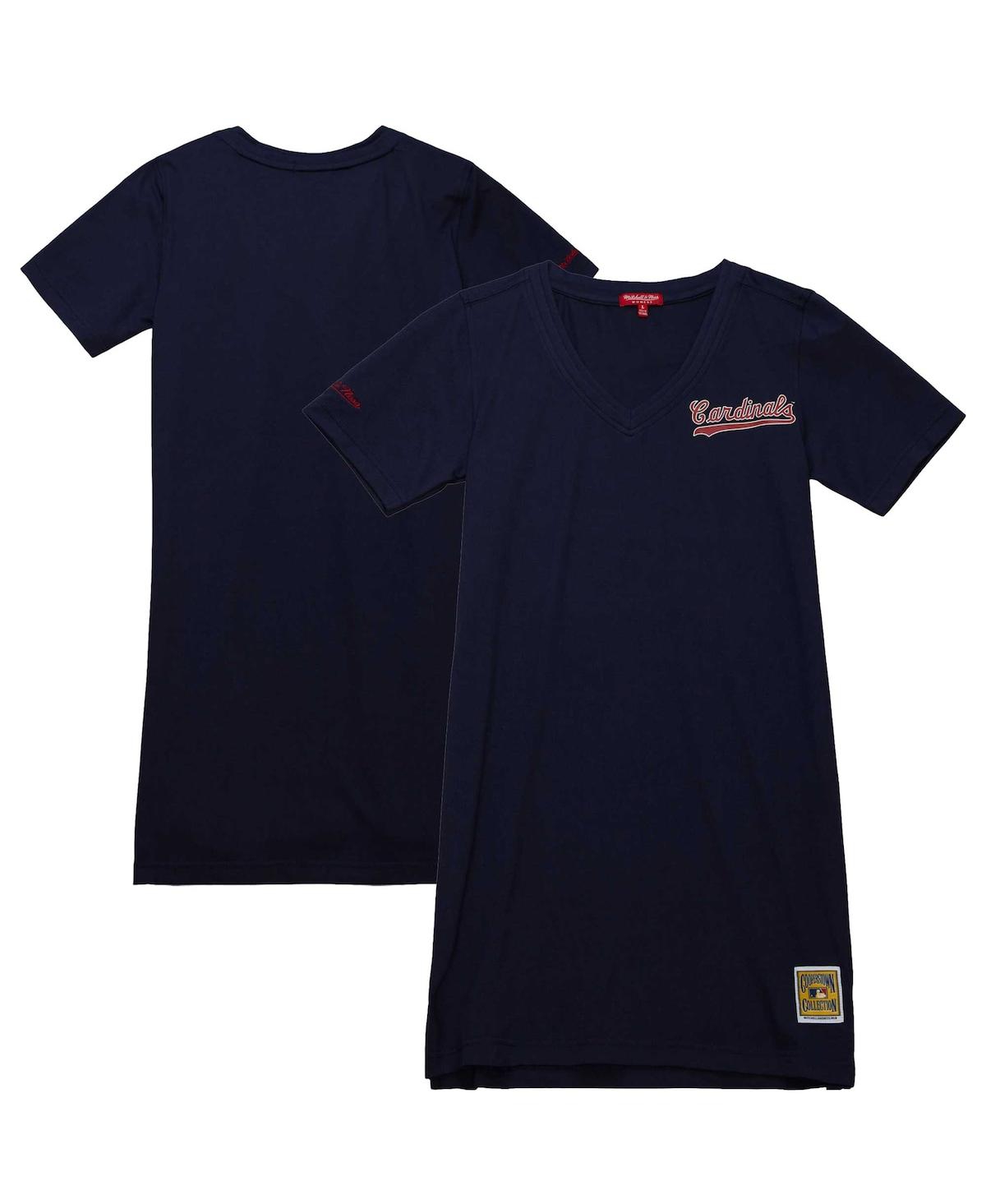Mitchell & Ness Women's  Navy St. Louis Cardinals Cooperstown Collection V-neck Dress