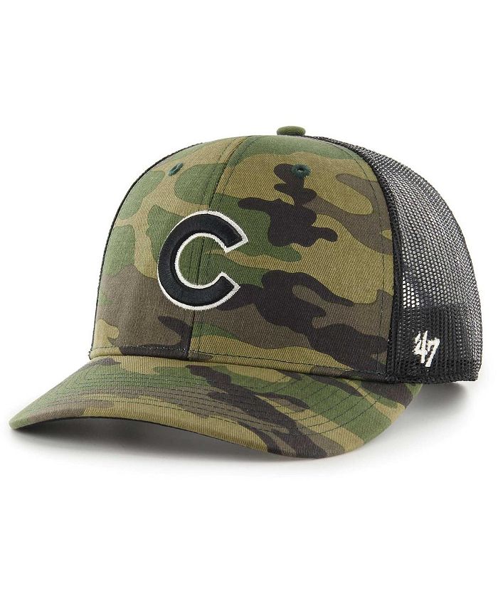 47 Camo Chicago Cubs Logo Clean Up Adjustable Hat