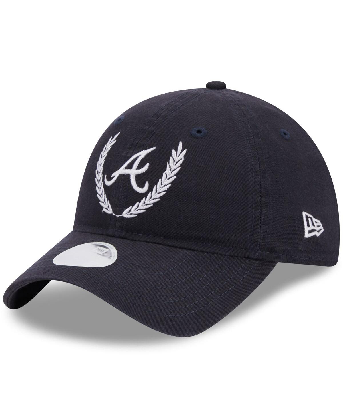 New Era Women's  Navy Atlanta Braves Leaves 9twenty Adjustable Hat