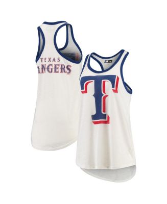 Women's G-III 4Her by Carl Banks White Texas Rangers Tater Racerback ...