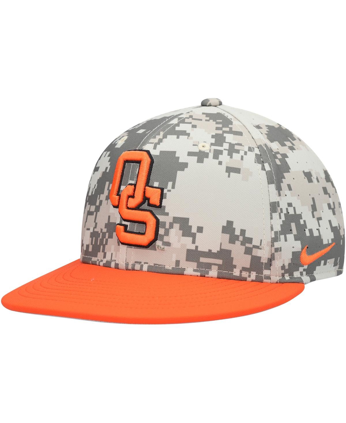 Shop Nike Men's  Camo Oklahoma State Cowboys Aero True Baseball Performance Fitted Hat
