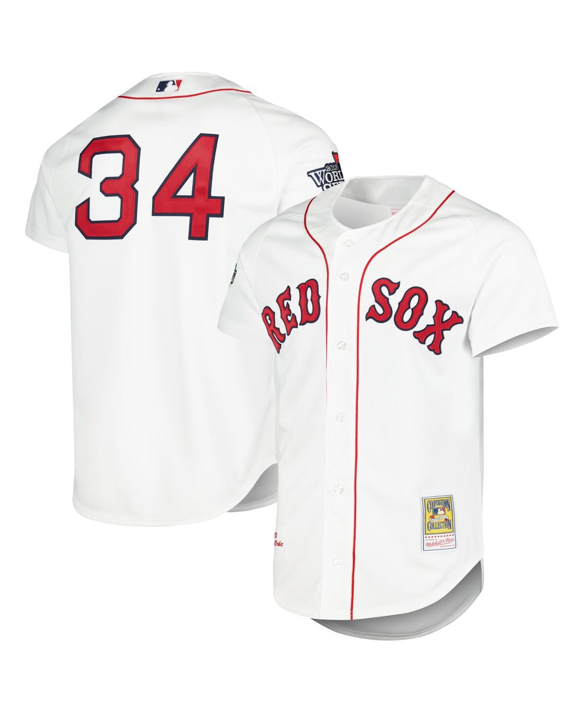 Men's Mitchell & Ness David OrtizBoston Red Sox Cooperstown Collection Authentic Jersey - White