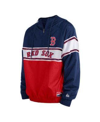 Men's Navy Boston Red Sox Ripstop Raglan Quarter-Zip Hoodie