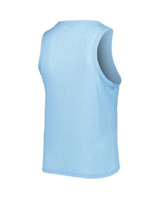 Women's Royal Los Angeles Dodgers Plus Size High Neck Tri-Blend Tank Top