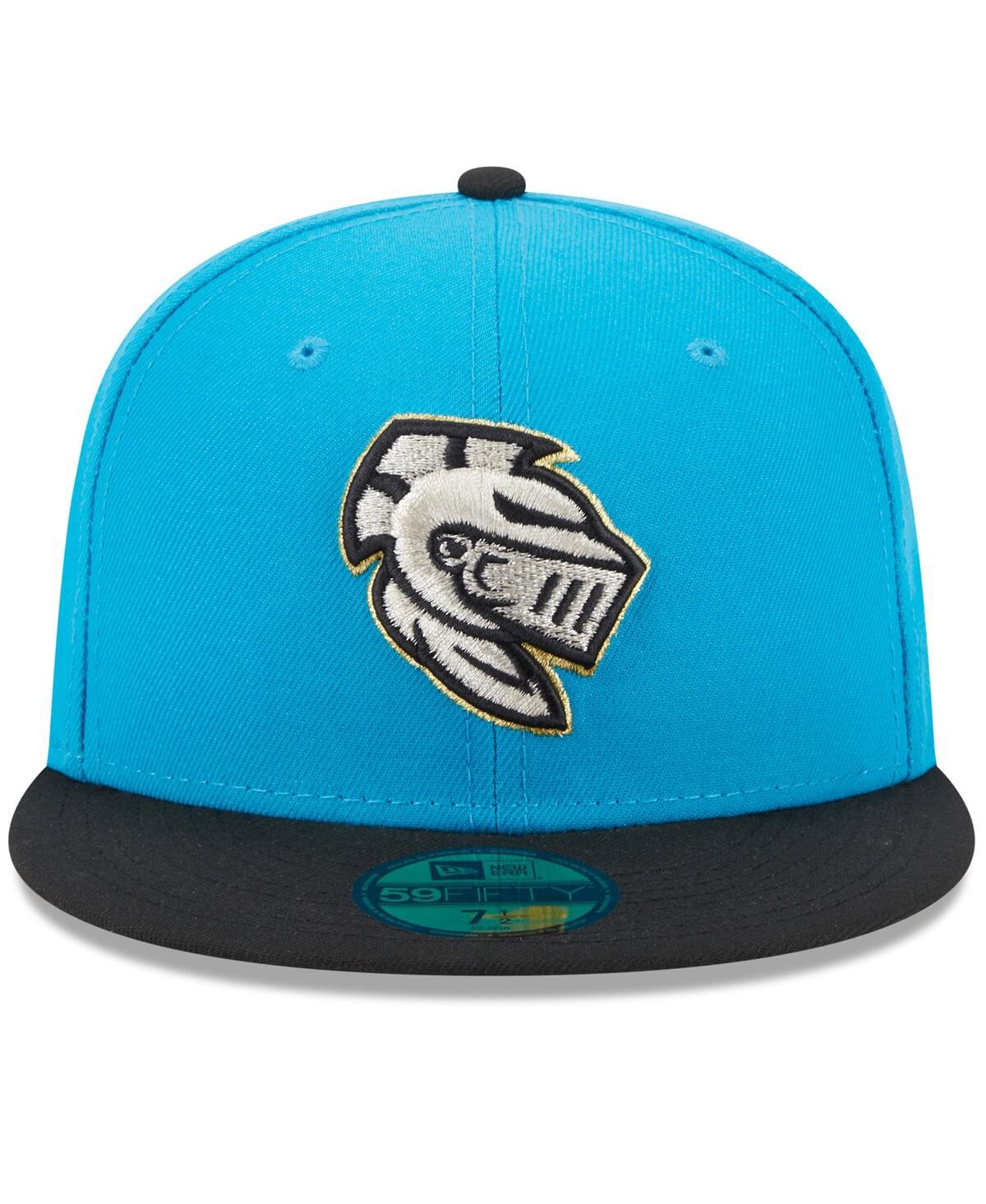 NEW ERA MEN'S NEW ERA BLUE CHARLOTTE KNIGHTS AUTHENTIC COLLECTION ALTERNATE LOGO 59FIFTY FITTED HAT 