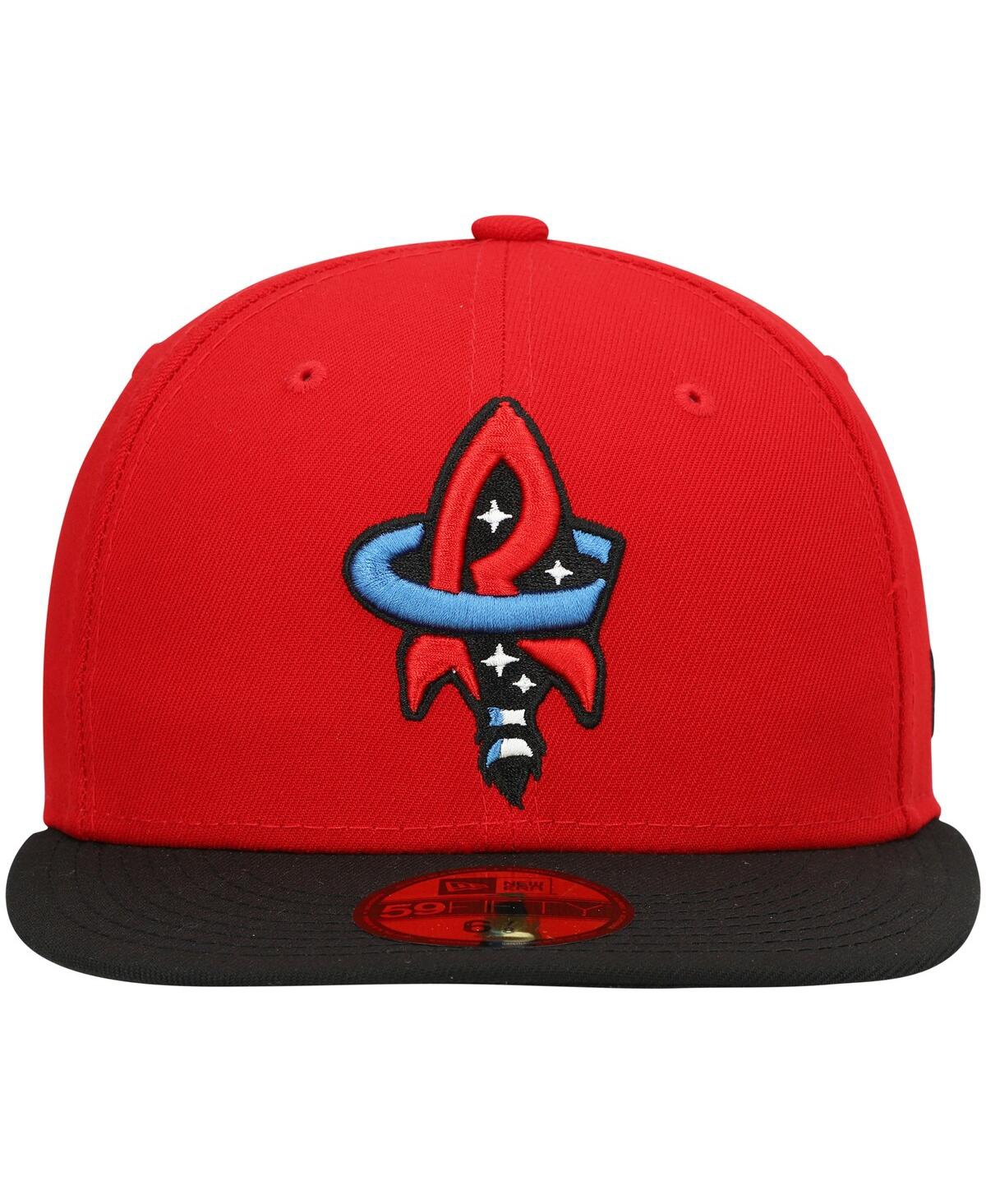 NEW ERA MEN'S NEW ERA RED ROCKET CITY TRASH PANDAS AUTHENTIC COLLECTION TEAM ALTERNATE 59FIFTY FITTED HAT 