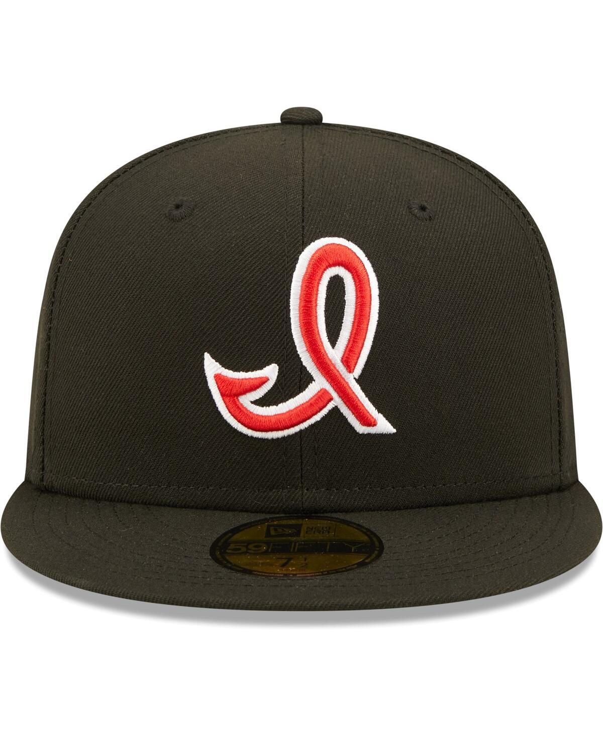 Men's New EraIndianapolis Indians Authentic Collection Team Alternate 59FIFTY Fitted Hat - Black