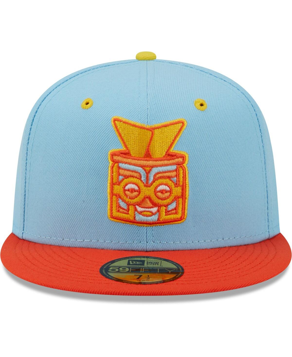 Shop New Era Men's  Light Blue, Orange Rayados De Winston-salem Copa De La Diversion 59fifty Fitted Hat In Light Blue,orange