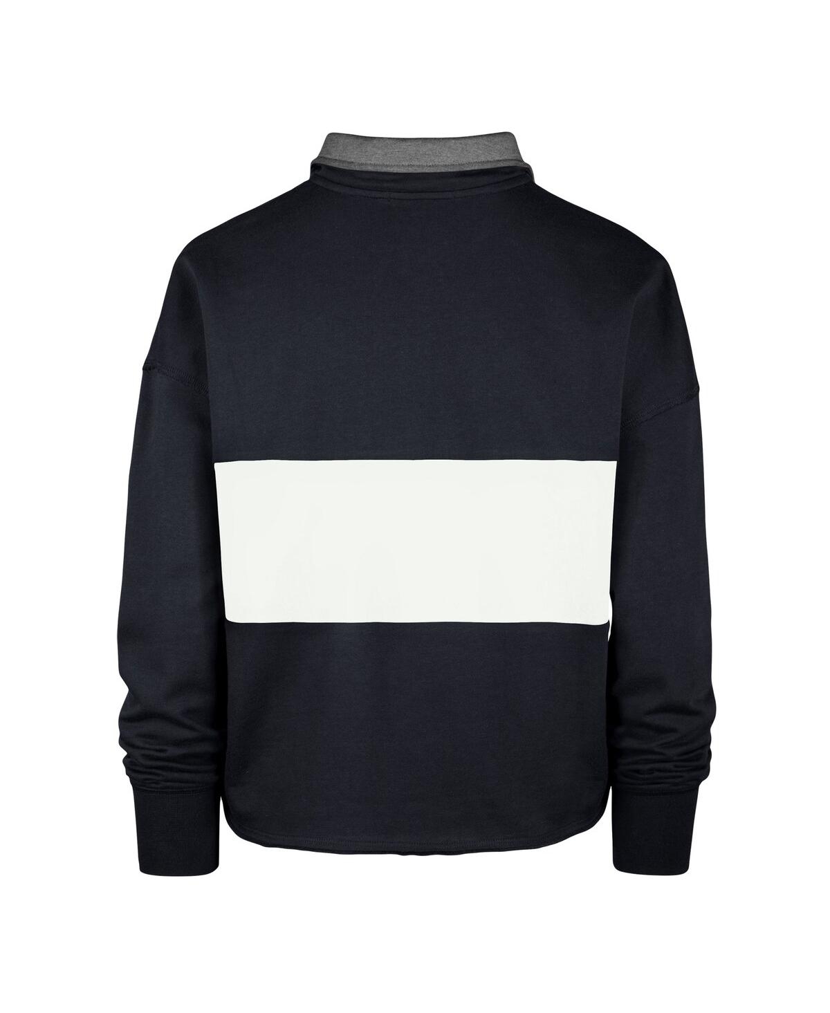 Women's '47 BrandNew York Yankees Remi Quarter-Zip Cropped Top - Navy