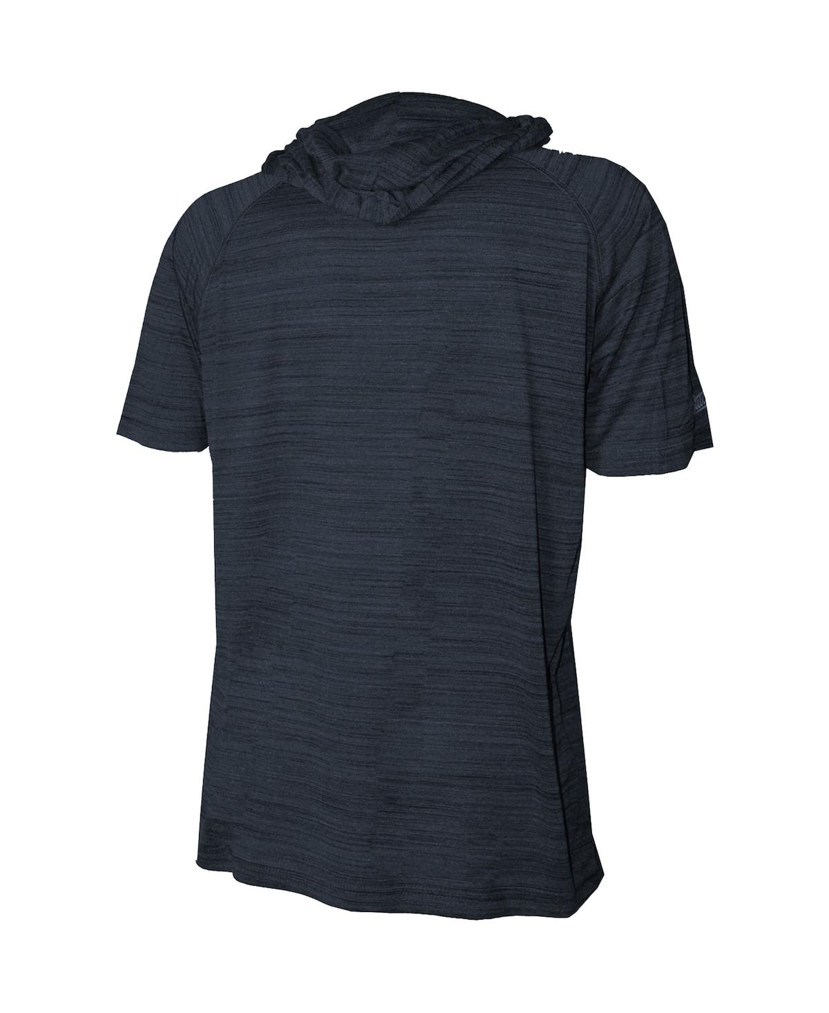 Big Boys and Girls StitchesCleveland Guardians Raglan Short Sleeve Pullover Hoodie - Heather Navy