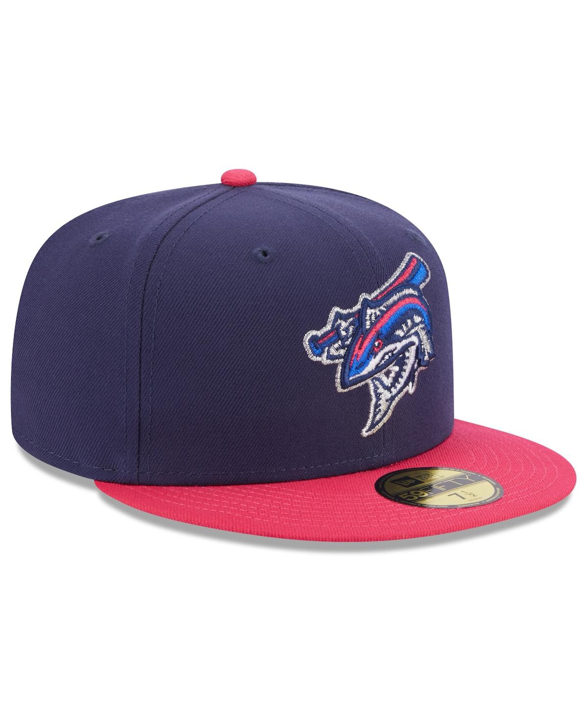 Men's New EraPensacola Blue Wahoos Authentic Collection Alternate Logo 59FIFTY Fitted Hat - Navy