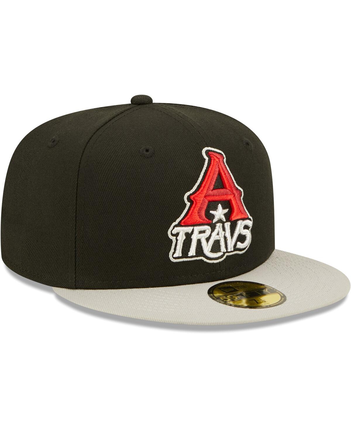 Men's New EraArkansas Travelers Authentic Collection Road 59FIFTY Fitted Hat - Black