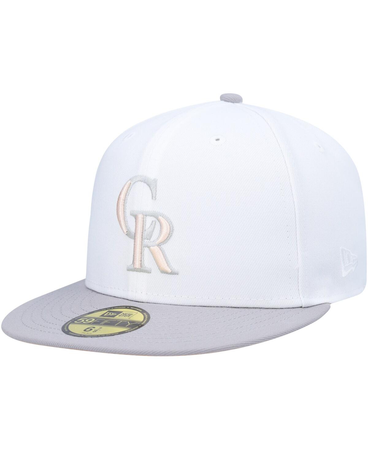 Men's New Era Gray Colorado Rockies 2007 World Series Side Patch Undervisor 59FIFTY Fitted Hat - Gray