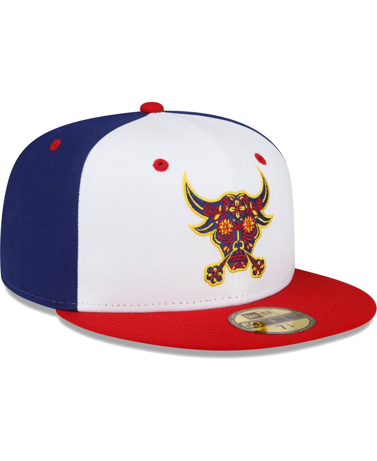 Shop New Era Men's  White Durham Bulls Copa De La Diversion 59fifty Fitted Hat