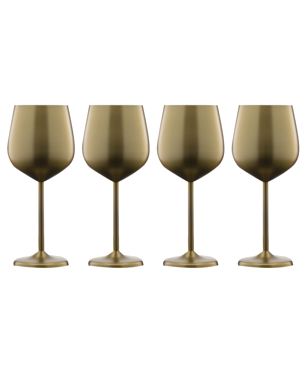 Cambridge 18 oz Gold Stainless Steel White Wine Glasses, Set Of 4