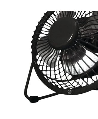 4 in. Personal Metal Fan in Black