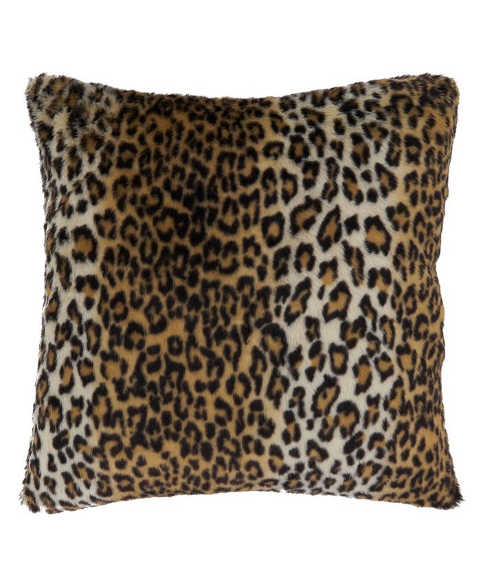 Saro Lifestyle Cheetah Print Throw Pillow, 22" x 22" Macy's