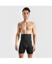 Unique Bargains Men Body Slimming Tummy Shaper Control Underwear With  Zipper Stretch Shapewear Polyester White L : Target