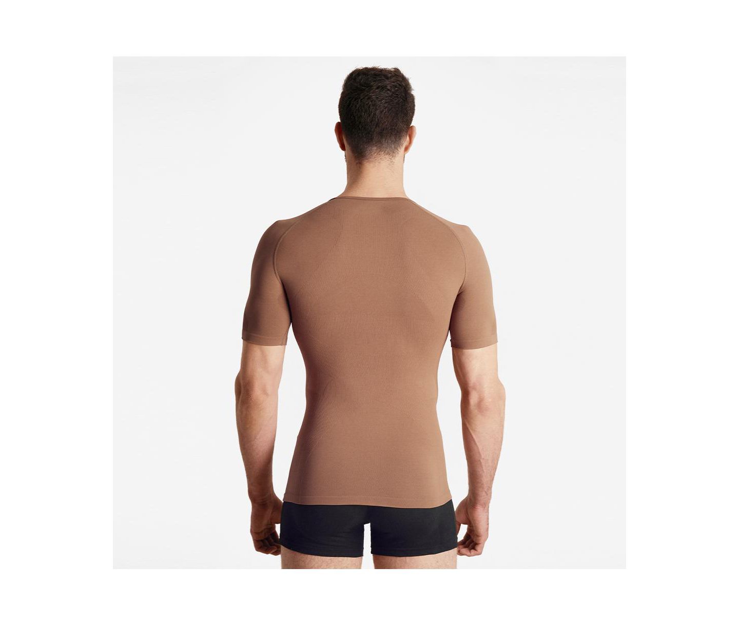 Мужская футболка Rounderbum Seamless Compression, цвет: Какао — фото 2