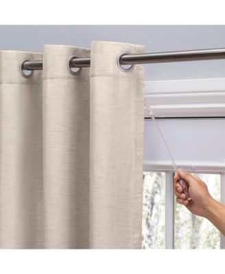 Grasscloth Lined Grommet Curtain Patio Panel w/Wand 110"W x 84"L