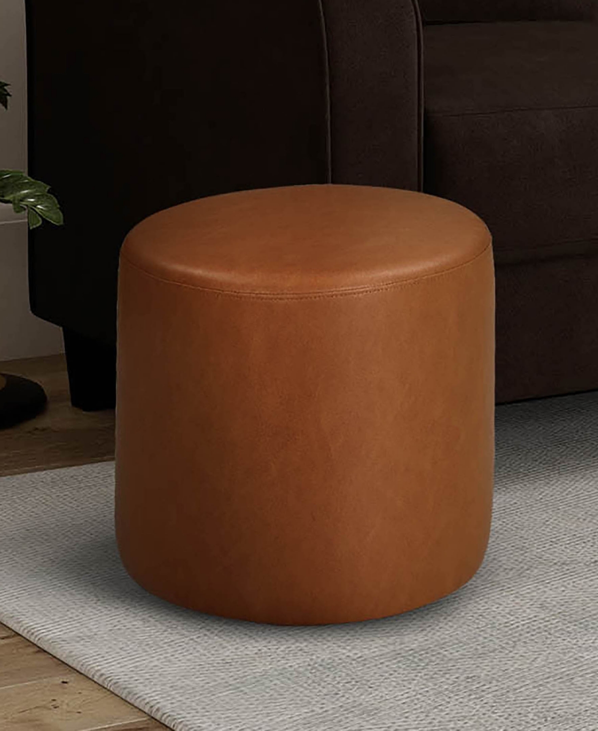 Studio Living 17" Yorkshire Faux Leather Ottoman