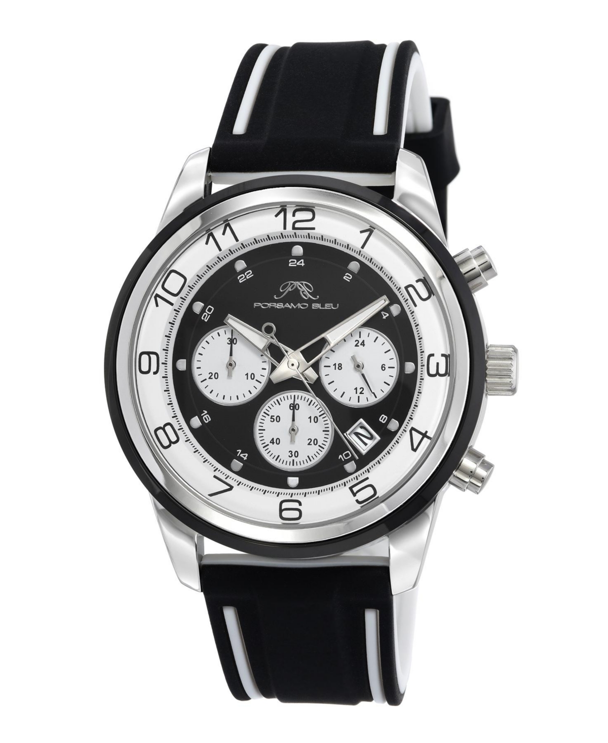 Men's Arthur Silicone Strap Watch 1092BARR - Black