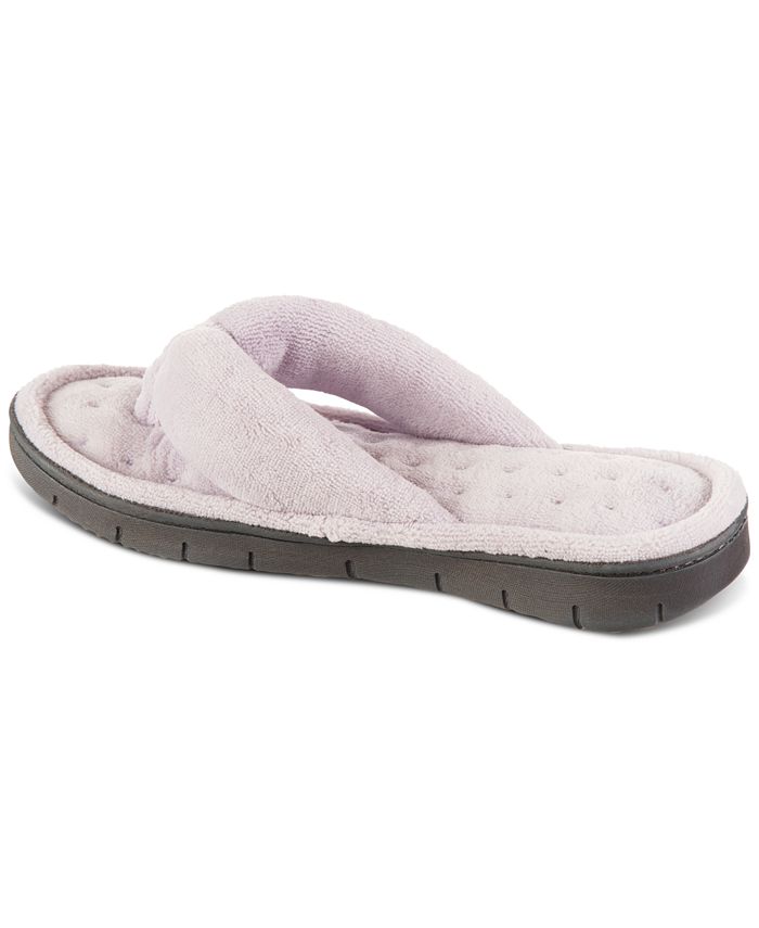 Isotoner Signature Women's Microterry Aster Thong Slippers Macy's
