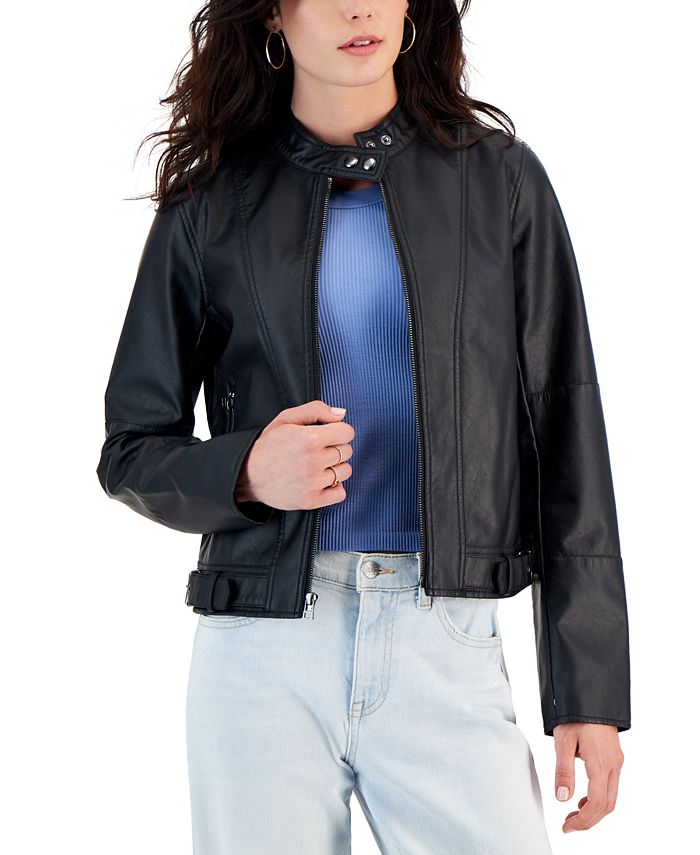 Maralyn and me faux leather jacket hotsell