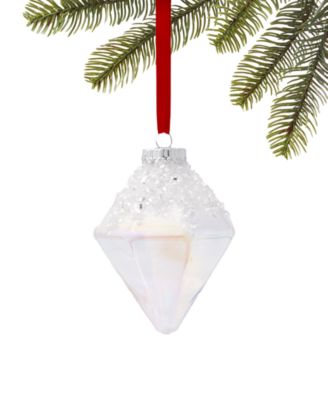 Holiday Lane - Crystal Elegance Diamond-Shaped Ornament