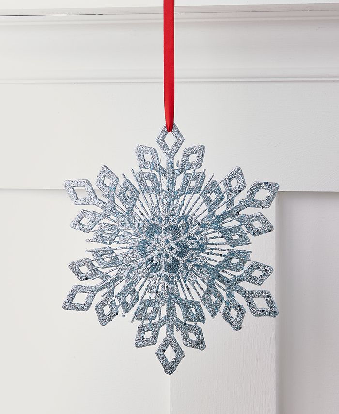 Macy's Holiday Lane 12 Plastic Snowflakes-Brand New-SHIPS N 24