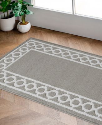 Christine Trellis Border Tufted Runner Rugs