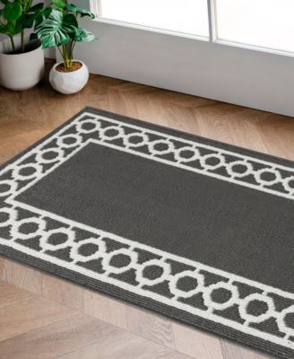 Christine Trellis Border Tufted Runner Rugs