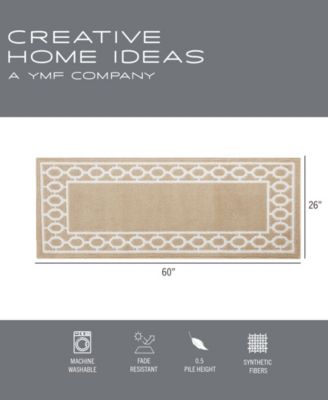 Jean Pierre New York Jean Pierre Christine Trellis Border Tufted Runner Rugs In Blue