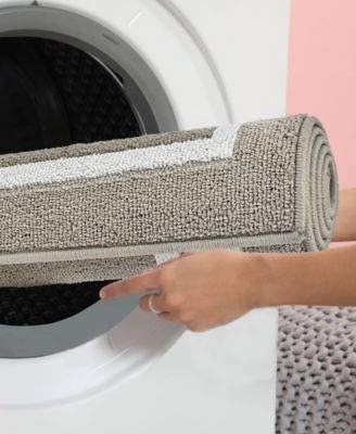 Jean Pierre Double Line Border Tufted - Machine Washable Runner Rug, 26" x 60"