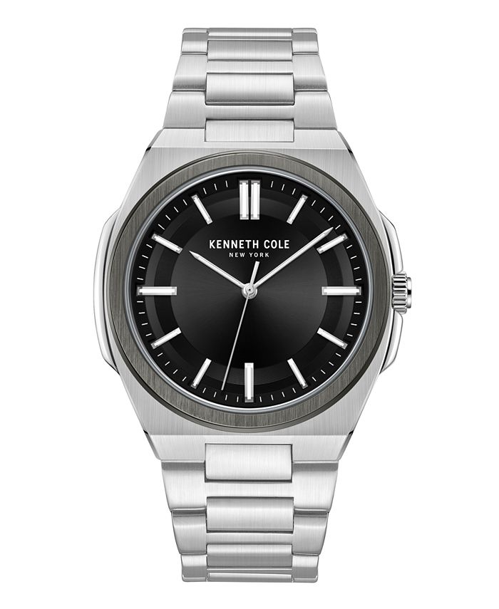 Kenneth Cole New York Men s Quartz Slim Silver Tone Stainless