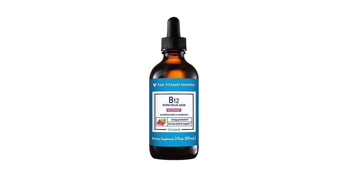 UPC 766536018147 product image for B12 with Folic Acid - Liquid Vitamin B for Energy Production - Raspberry (2 Flui | upcitemdb.com