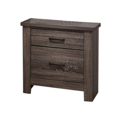 Striking Natural Finish Wooden Nightstand