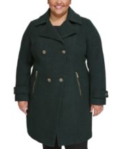 plus size a line wool coat