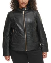 Macys womens leather jackets coats best sale