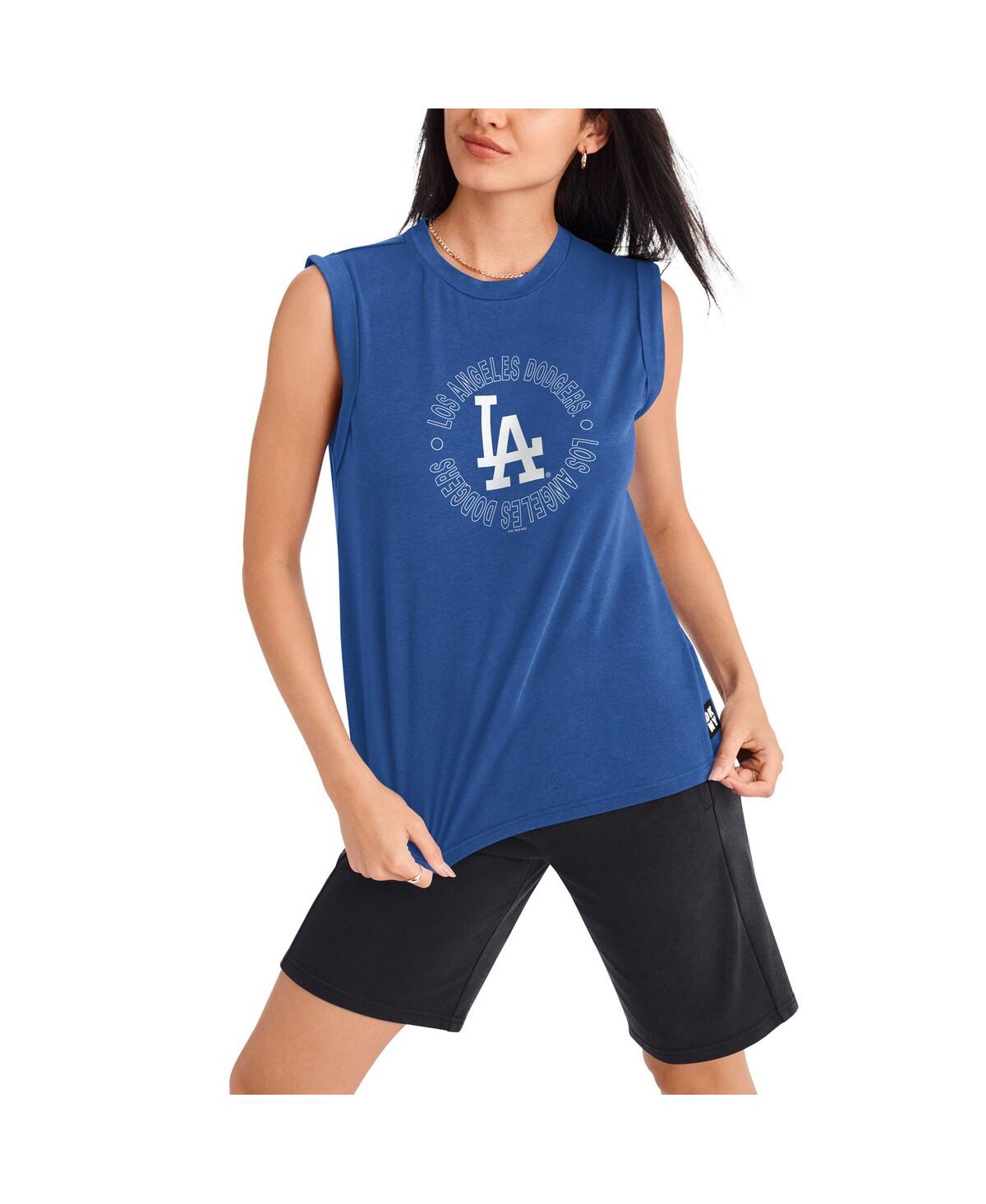 Dkny Women's  Sport Royal Los Angeles Dodgers Madison Tri-blend Tank Top