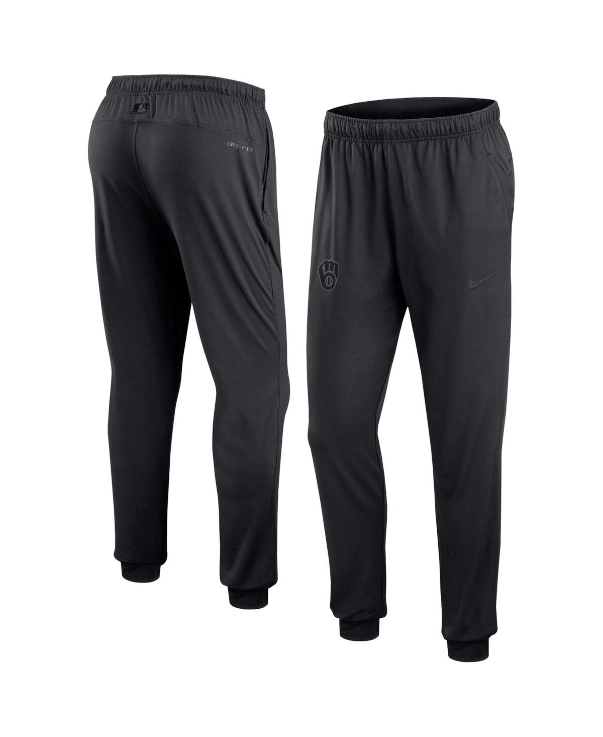 Nike Men's  Black Milwaukee Brewers Authentic Collection Travel Performance Pants