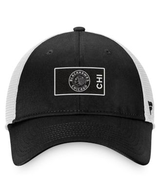 Men's Black, White Chicago Blackhawks Authentic Pro Trucker Snapback Hat