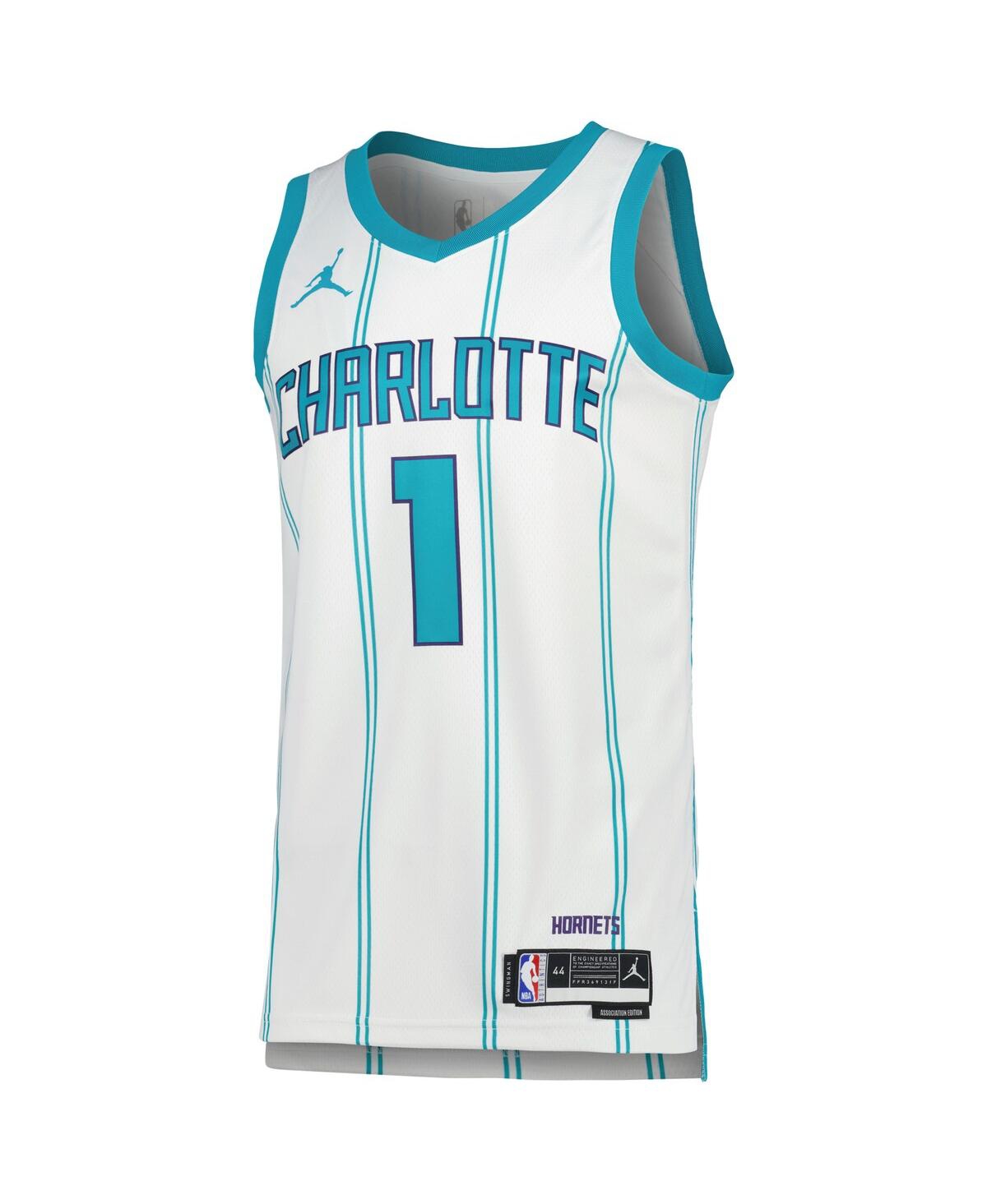 Men's and Women's Jordan LaMelo BallCharlotte Hornets Swingman Jersey - Association Edition - White
