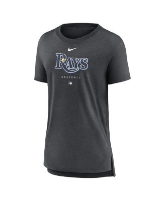 Women's Heather Charcoal Tampa Bay Rays Authentic Collection Early Work Tri-Blend T-shirt