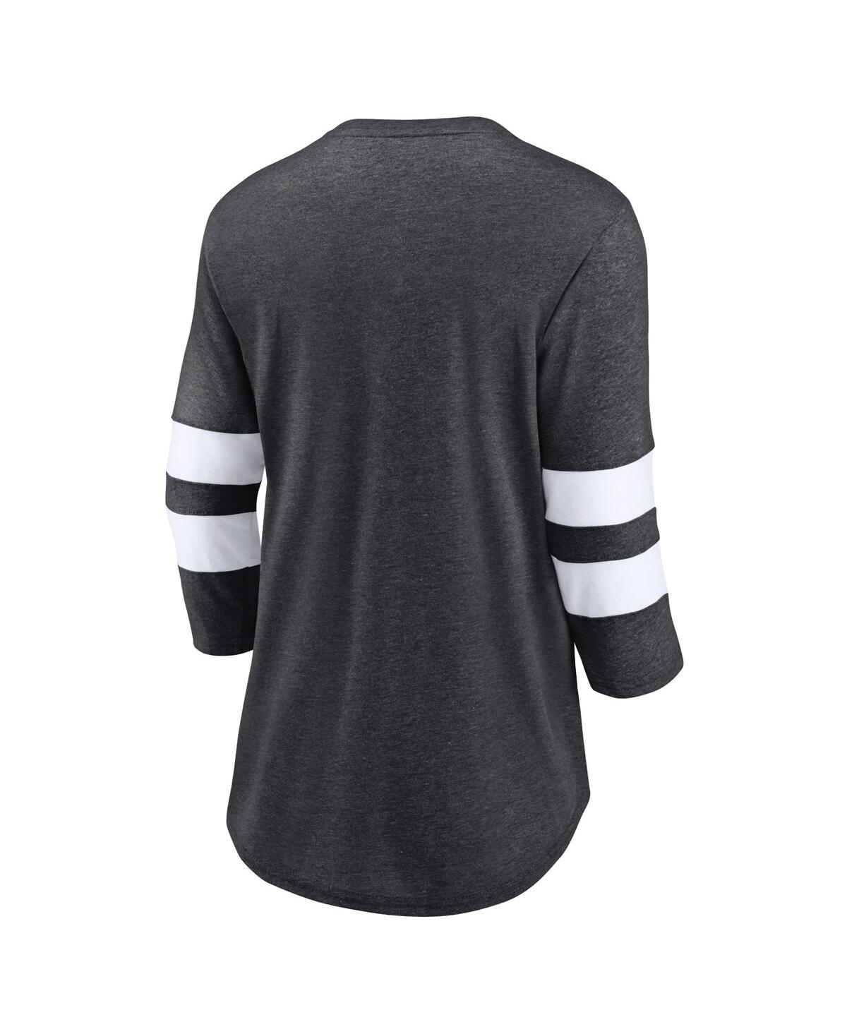 Fanatics Men's  Heather Charcoal Washington Capitals Special Edition 2.0 Barn Burner 3/4 Sleeve T-shi In Heather Charcoal