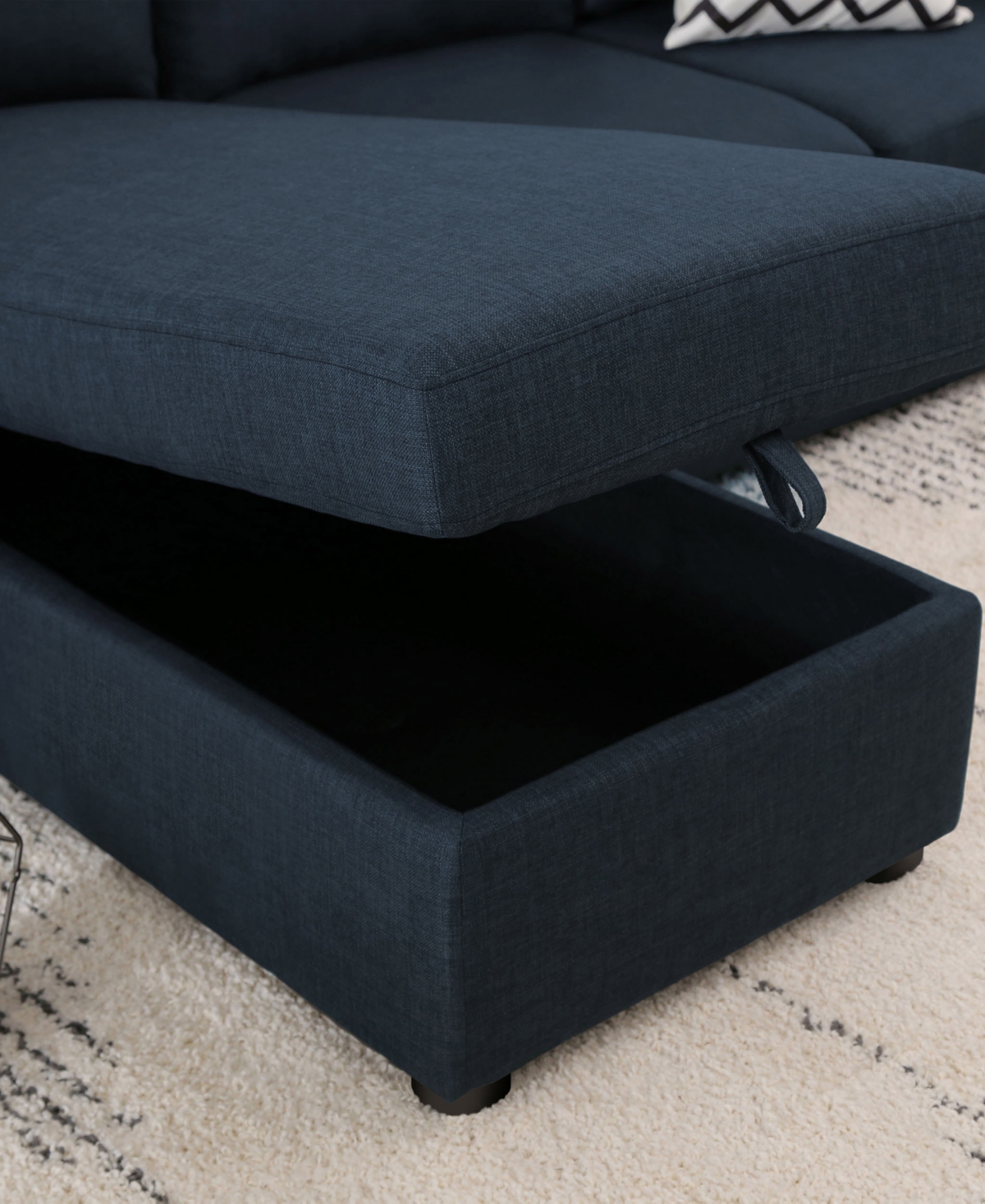 Newton Fabric 2 Piece Sleeper Sofa Sectional with Storage