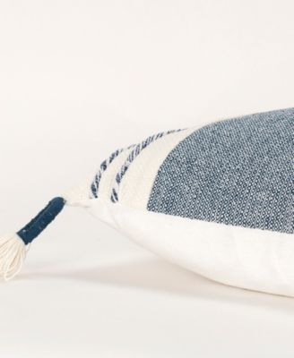 Modern Stripe Tassal Decorative Pillow, 20" X 20"