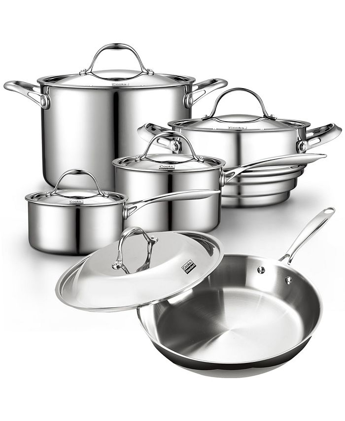 Cooks Standard Multiply Clad Stainless Steel 10Piece Cookware Set
