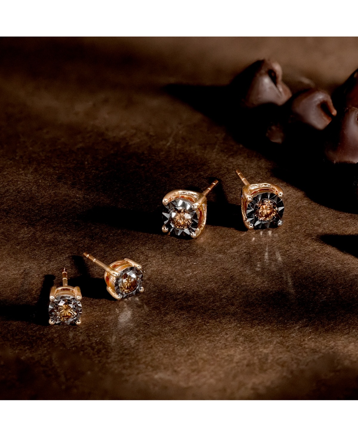 Le Vian Chocolatier Chocolate Diamond Stud Earrings (1/4 Ct. T.w.) In 14k Rose Gold (also Available In White In White Gold