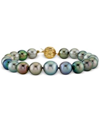 Macy's - Multicolor Cultured Tahitian Pearl (9-11mm) Strand Bracelet